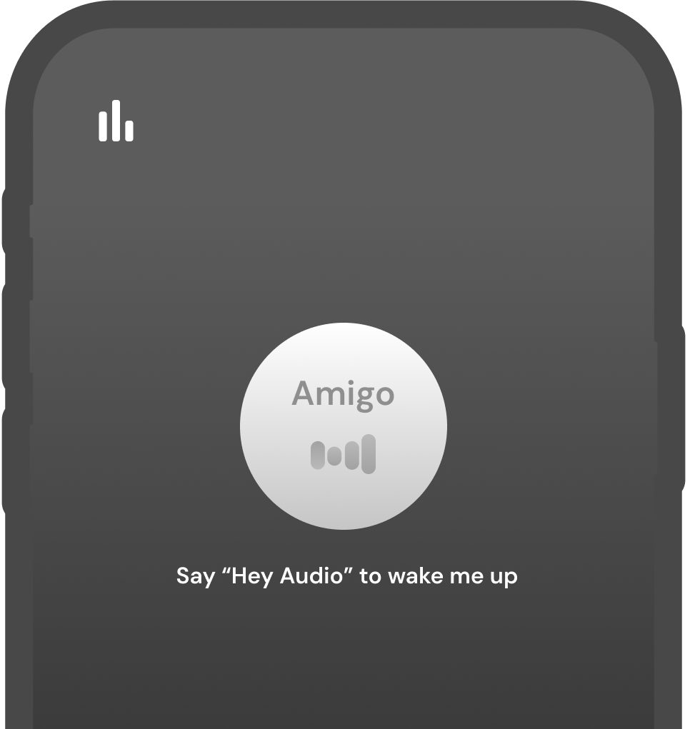 HeyAudio voice assistant ready to answer language questions