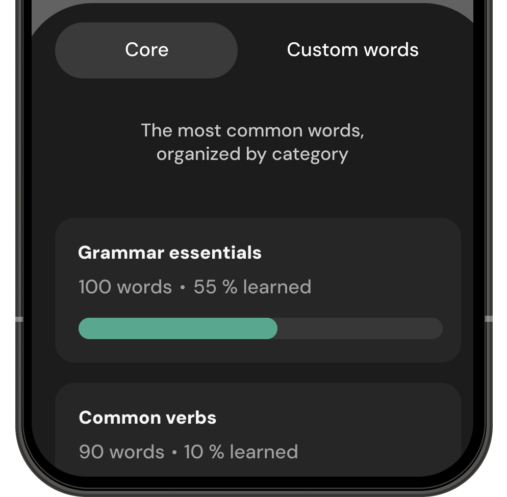 Important words screenshot